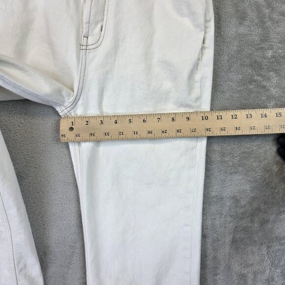 ASOS Design Jeans Womens Size 26 White High Waist Straight Leg Stretch Denim - Picture 6 of 11